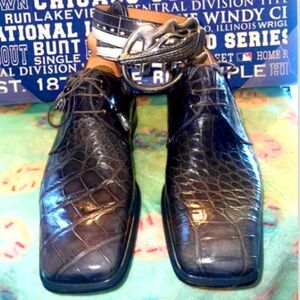 MAURI Alligator Shoes and Mauri Alligator Belt SZ42